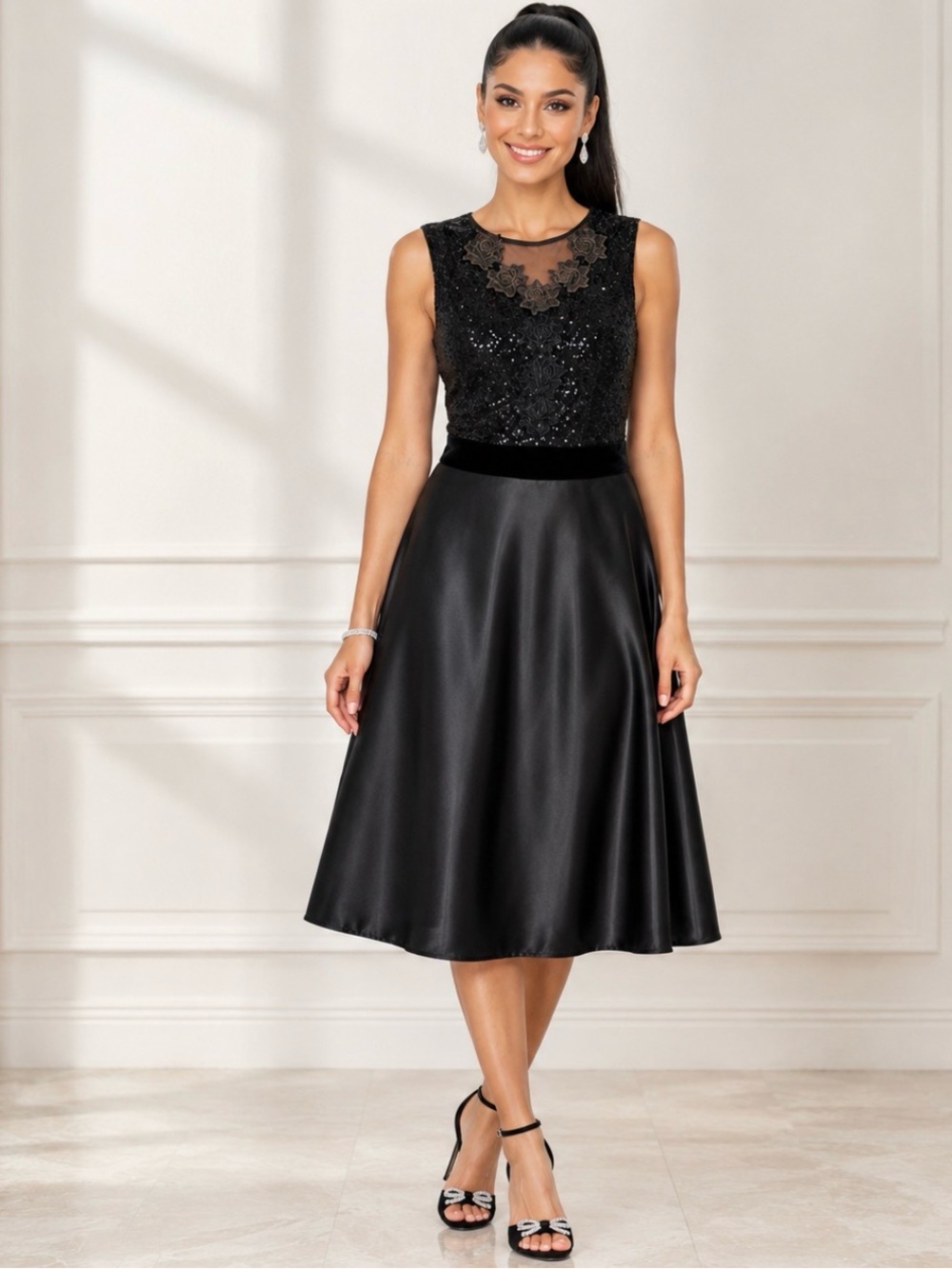 Black Sequin Plus Dress Sz 20 Party, Holiday